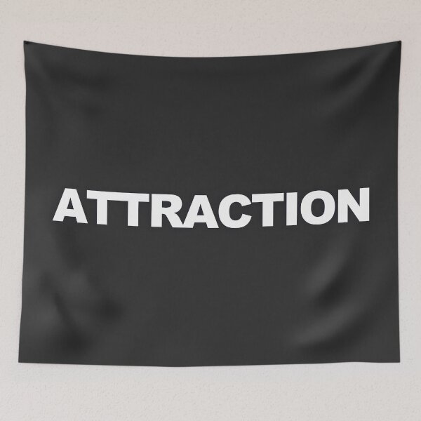 Item preview, ATTRACTION — White Minimal Bold Type Statement designed and sold by WORDPAUSE.