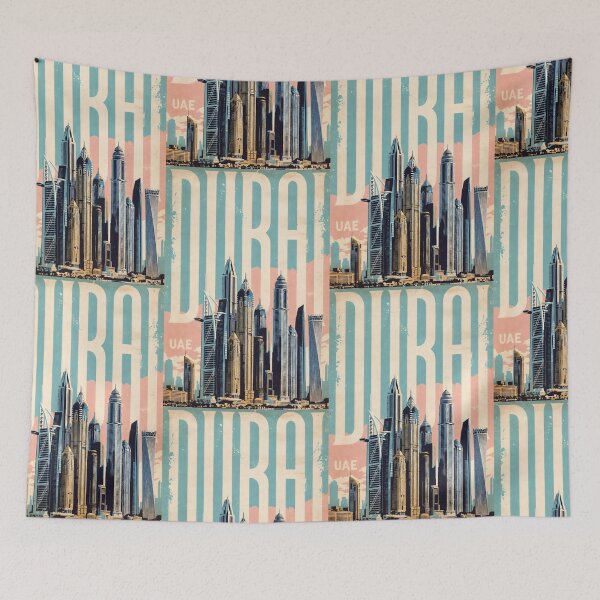 Item preview, Dubai UAE Vintage Travel Wall Art designed and sold by Atlas Poster Co..