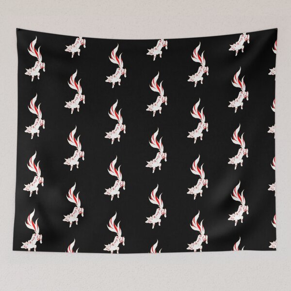 Item preview, Red Ookami Japanese Pattern designed and sold by Sanagiatelier.