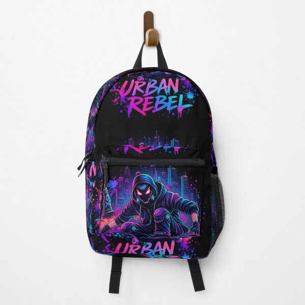 Item preview, Urban Rebel Neon Skater – Cyberpunk Street Art Illustration designed and sold by Abmait ART.