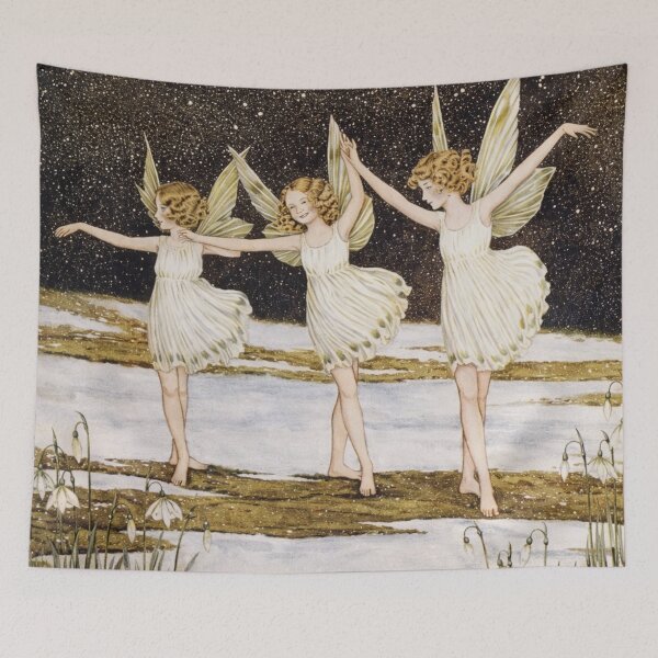 Item preview, Vintage Fairy Illustration Watercolor Dancing Fairies Under the Stars for Fantasy Art Lovers designed and sold by RickE.