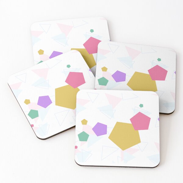 Item preview, Abstract Geometric Shapes Pattern – Colorful Pastel Pentagons & Triangles on Black | Trendy Aesthetic Streetwear Design designed and sold by Purti123.