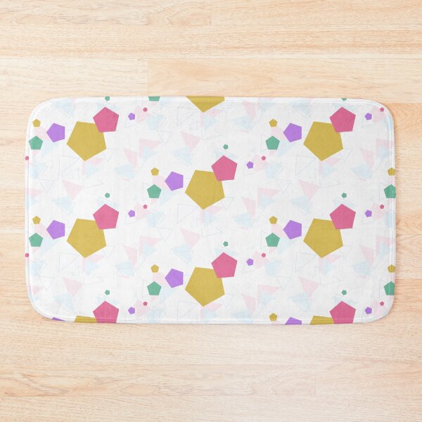 Item preview, Abstract Geometric Shapes Pattern – Colorful Pastel Pentagons & Triangles on Black | Trendy Aesthetic Streetwear Design designed and sold by Purti123.