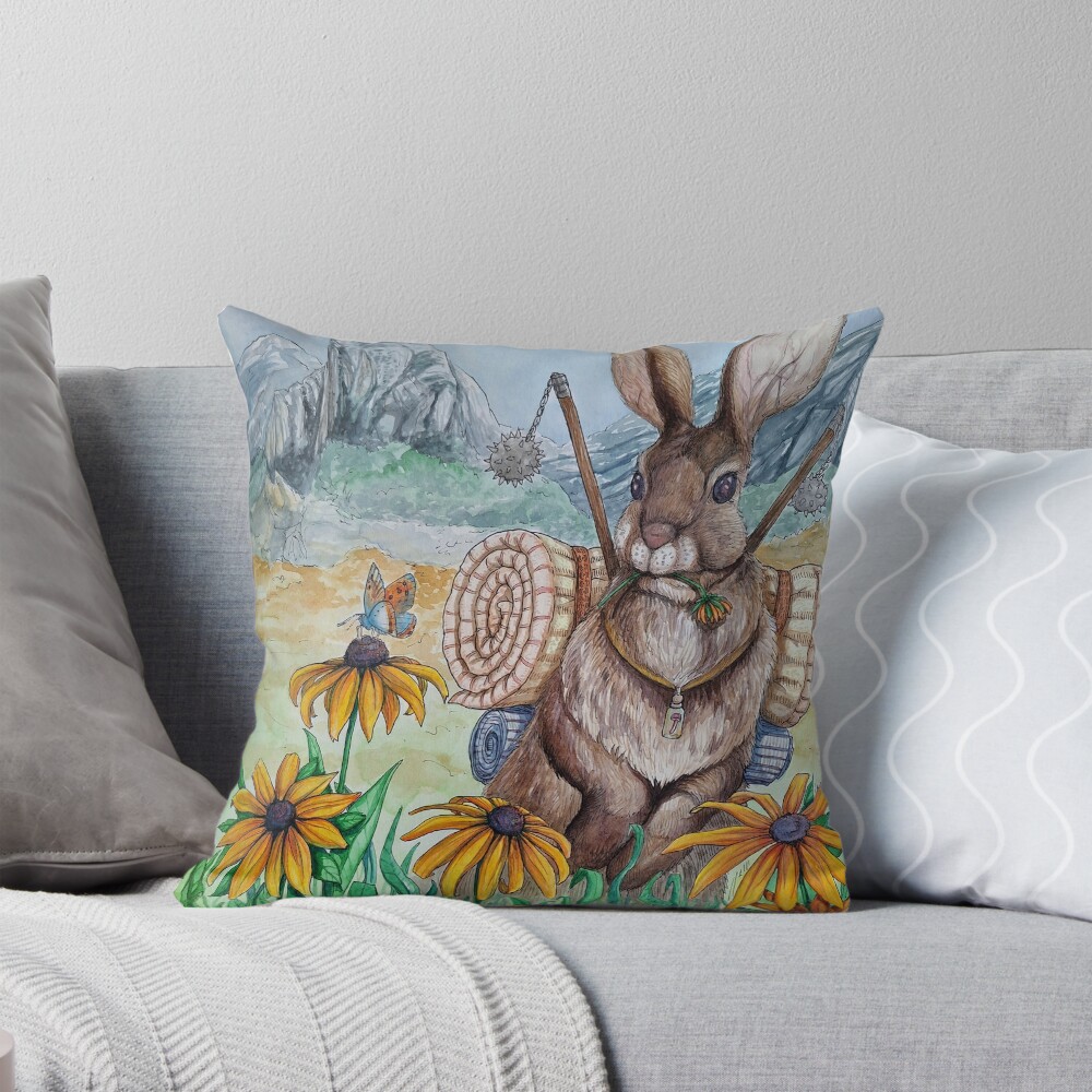 Item preview, Throw Pillow designed and sold by Rabbitfool.
