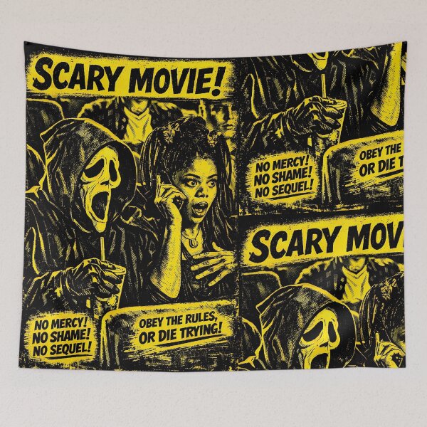 Item preview, SCARY MOVIE! YELLOW AND BLACK INK COMIC COVER  designed and sold by Campbell0395.