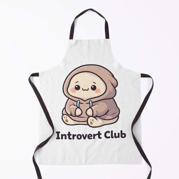 Item preview, Introvert Club – Cute Cozy Hoodie Character designed and sold by Minted..