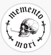 Memento Mori Smoking Skull Sticker
