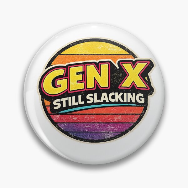 Item preview, Gen X Still Slacking – Retro Sunset 80s Vintage Generation X Humor designed and sold by DiamondSkyShirt.