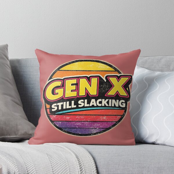 Item preview, Gen X Still Slacking – Retro Sunset 80s Vintage Generation X Humor designed and sold by DiamondSkyShirt.