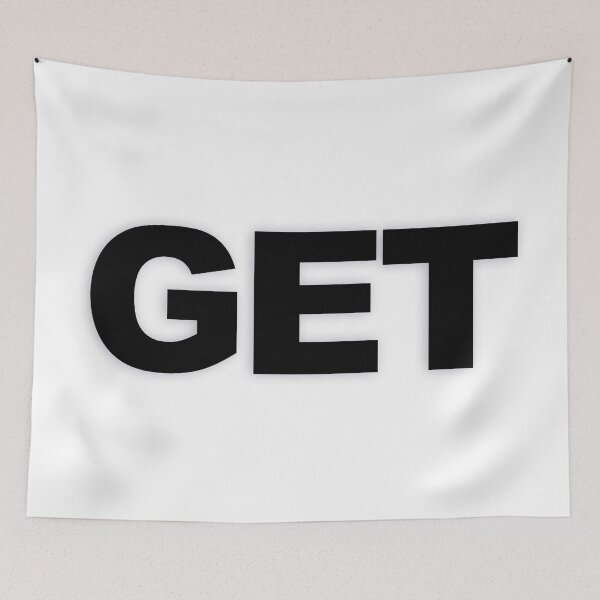 Item preview, GET — Black Minimal Bold Type Statement designed and sold by WORDPAUSE.