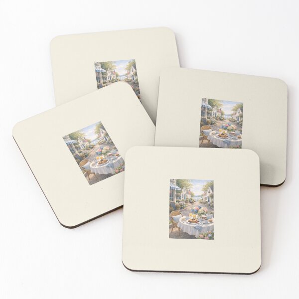 Item preview, Breakfast in a Cape Cod Village — Charming Coastal Café Scene designed and sold by Novel Works Studio.