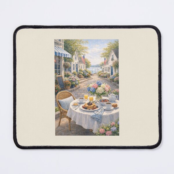 Item preview, Breakfast in a Cape Cod Village — Charming Coastal Café Scene designed and sold by Novel Works Studio.