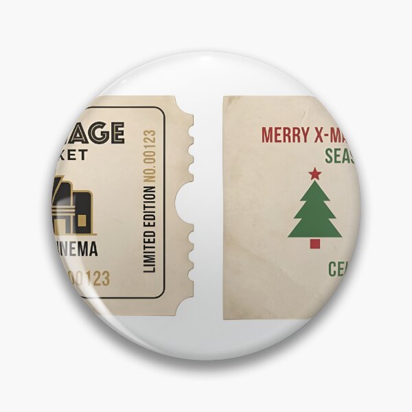 Item preview, Vintage movie ticket and Christmas celebration entry card designed and sold by Creative88Art.