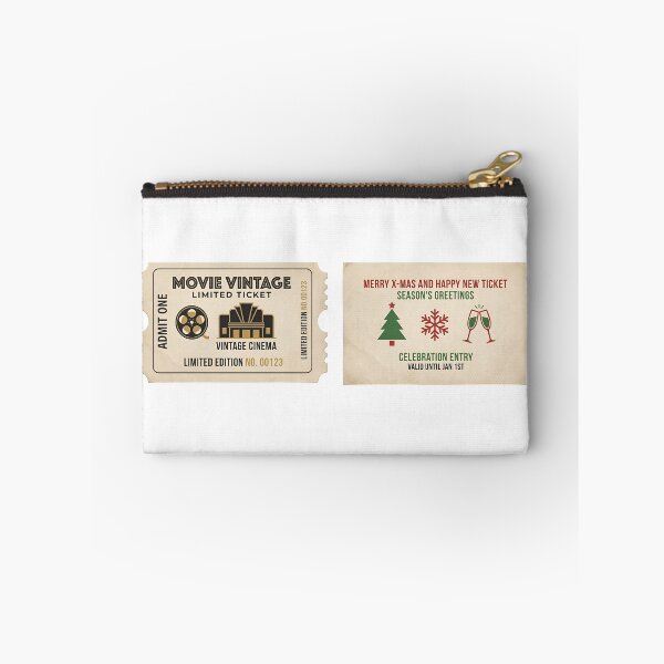 Item preview, Vintage movie ticket and Christmas celebration entry card designed and sold by Creative88Art.