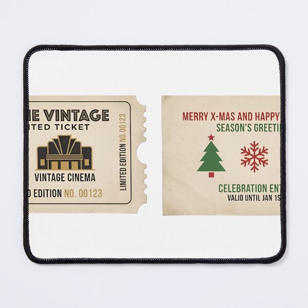 Item preview, Vintage movie ticket and Christmas celebration entry card designed and sold by Creative88Art.