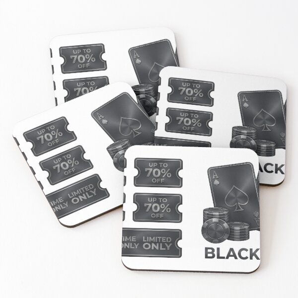 Item preview, Blackjack cards and chips with Black Friday sale tickets designed and sold by Creative88Art.