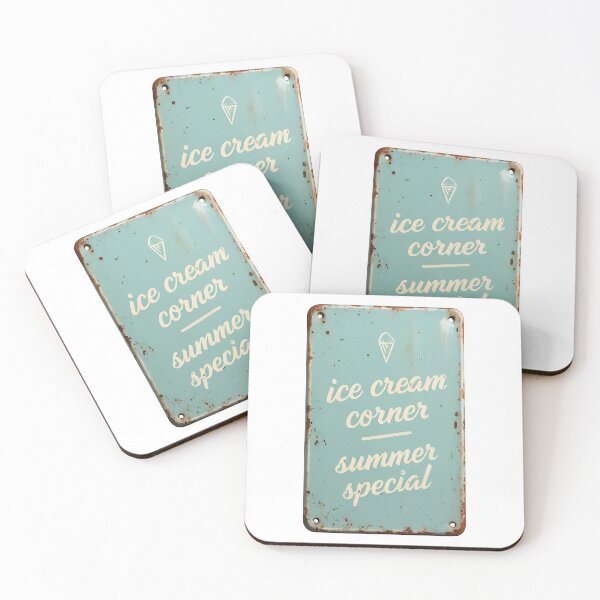 Item preview, Vintage ice cream corner sign with summer special offer designed and sold by Creative88Art.