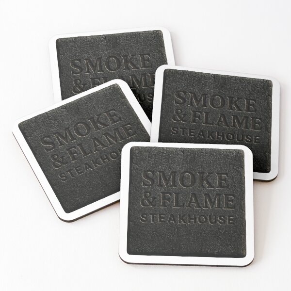 Item preview, Smoke and Flame Steakhouse sign on wooden plaque designed and sold by Creative88Art.