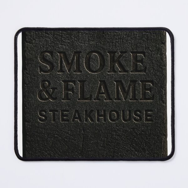Item preview, Smoke and Flame Steakhouse sign on wooden plaque designed and sold by Creative88Art.