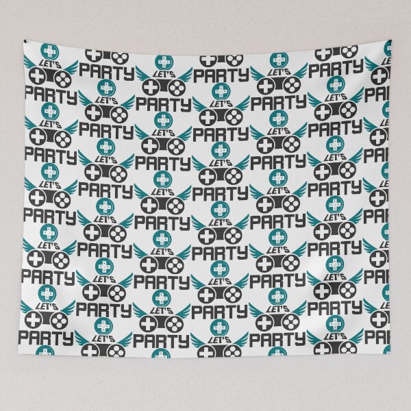 Item preview, Lets Party Funny Gaming Quote - Humorous Video Game RPG Squad Art designed and sold by FuzionRaptor.