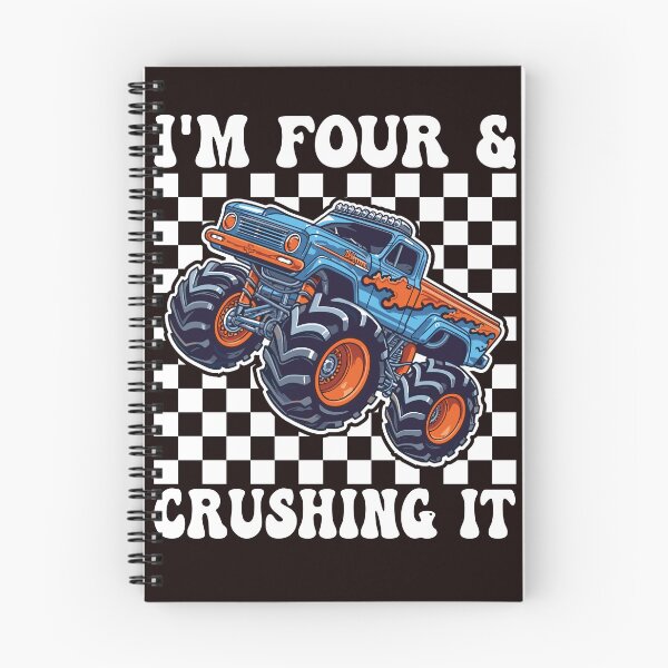 Item preview, 4th Birthday Monster Truck 4 Year Old Boys 4th Party Boys designed and sold by Night Forest.