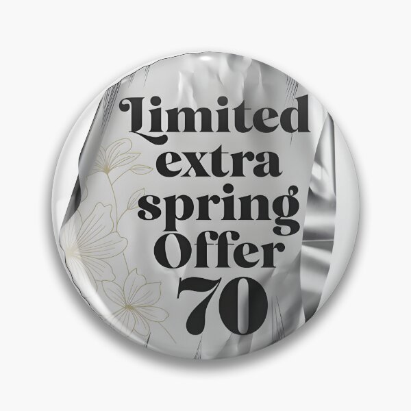 Item preview, Limited extra spring offer 70 percent discount on silver foil stamp designed and sold by Creative88Art.