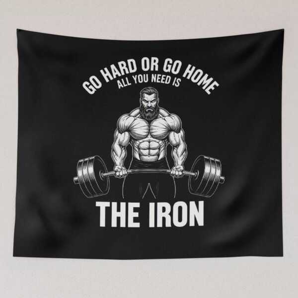 Item preview, Go Hard Or Go Home – The Iron Hardcore Gym Design designed and sold by wanado.