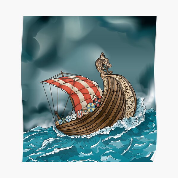 Viking Ship Poster