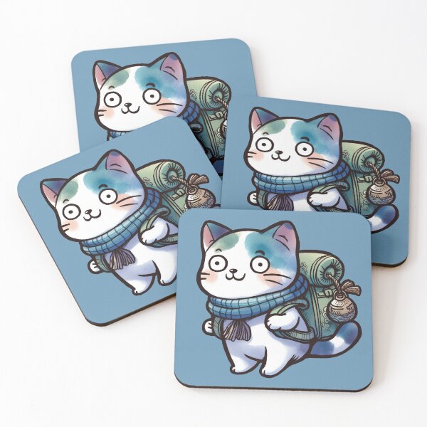 Item preview, Japanese style colorful cat - Good bye designed and sold by WABISABIMOMENTS.