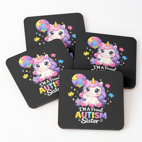 Item preview, Proud Sister Autism Awareness Cute Unicorn Puzzle Girls designed and sold by Cheesymatiion.