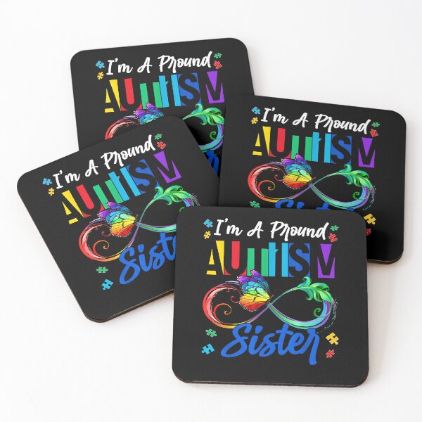 Item preview, I'm A Proud Autism Sister Butterflies Autism Awareness Women designed and sold by Cheesymatiion.