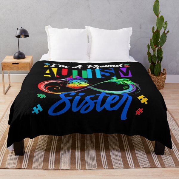Item preview, I'm A Proud Autism Sister Butterflies Autism Awareness Women designed and sold by Cheesymatiion.