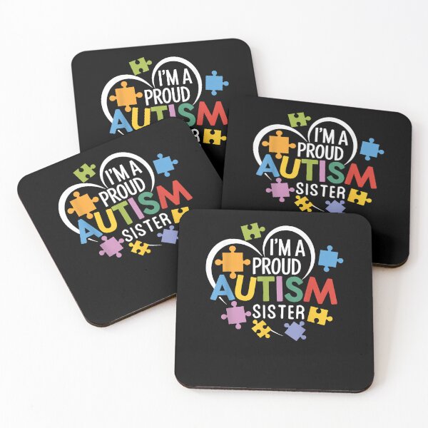 Item preview, I'm A Proud Autism Sister Awareness Love Heart Puzzle Girls designed and sold by Cheesymatiion.