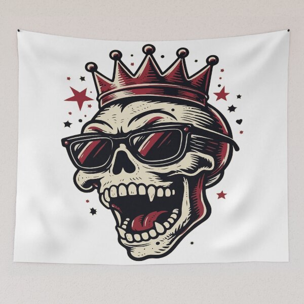 Item preview, Rockstar King Skull - Awesome Pop Art Sunglasses Design designed and sold by AmazingEG.