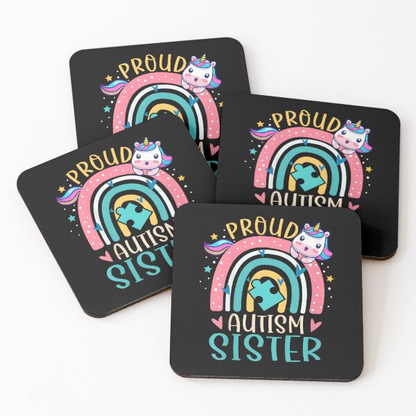Item preview, Kids Proud Autism Sister Awareness Cute Unicorn Rainbow Girls designed and sold by Cheesymatiion.