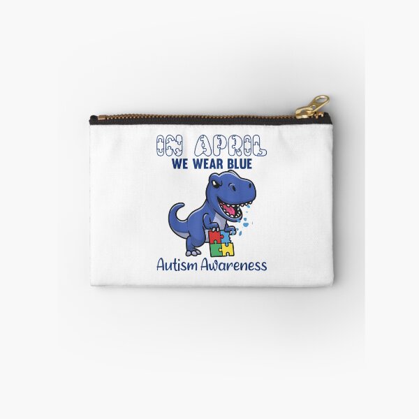 Item preview, In April We Wear Blue Autism Awareness Month Dinosaur T-Rex designed and sold by Cheesymatiion.
