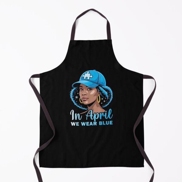 Item preview, in April We Wear Blue Autism Awareness Black Women Girls designed and sold by Cheesymatiion.