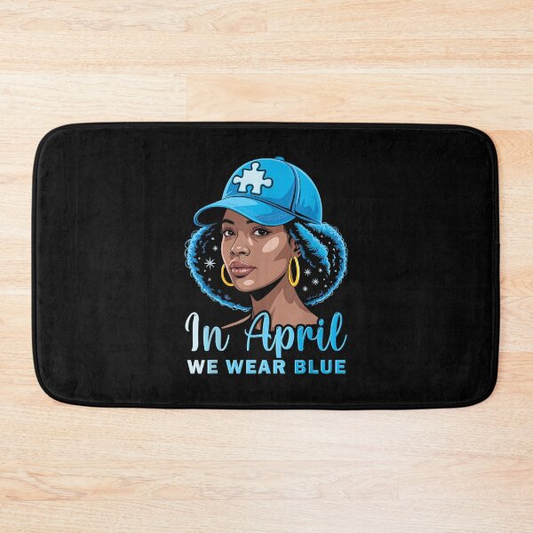 Item preview, in April We Wear Blue Autism Awareness Black Women Girls designed and sold by Cheesymatiion.