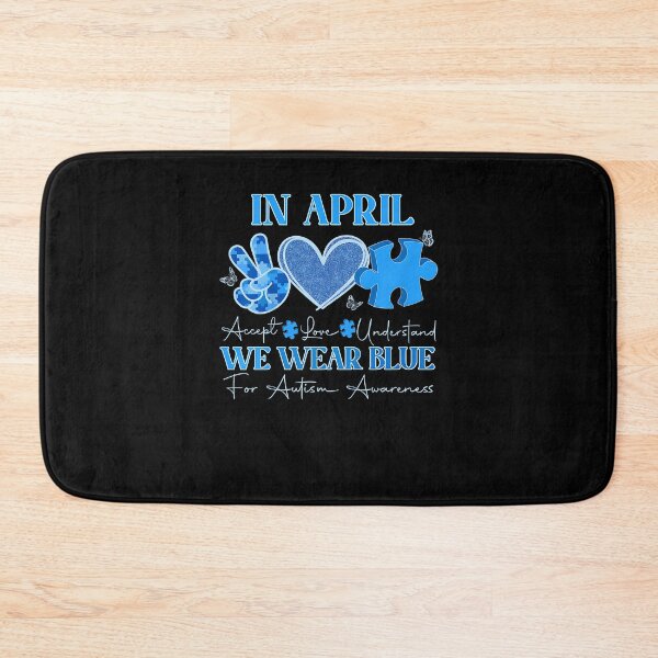 Item preview, In April We Wear Blue Autism Awareness Accept Love Autism designed and sold by Cheesymatiion.