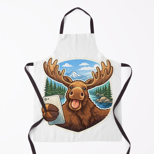 Item preview, Funny Moose Selfie – Cute Wildlife Animal Selfie Design designed and sold by Falconwolf.