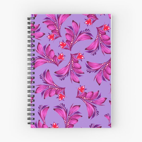 Item preview, Pink-purple flowers, Petrykivka style designed and sold by Sunflower-7.