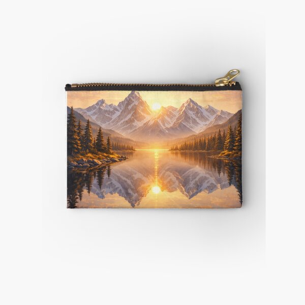 Item preview, Alpine Lake Sunrise – Serene Mountain Landscape Nature Art designed and sold by Falconwolf.