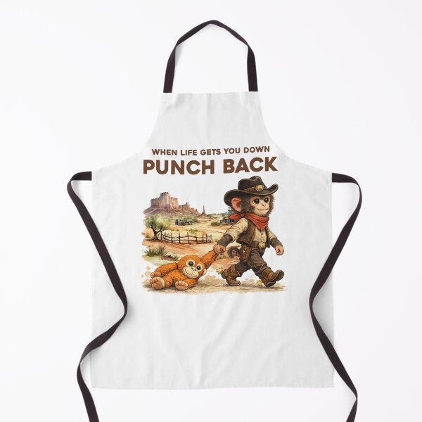 Item preview, Punch Monkey Cowboy - When Life Gets You Down Punch Back designed and sold by vintagearttee.