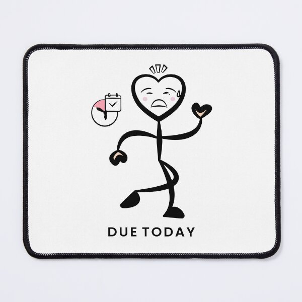 Item preview, Winksy Deadline Mood – Work Life Stress Heart designed and sold by LluviaStudio.