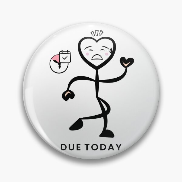 Item preview, Winksy Deadline Mood – Work Life Stress Heart designed and sold by LluviaStudio.