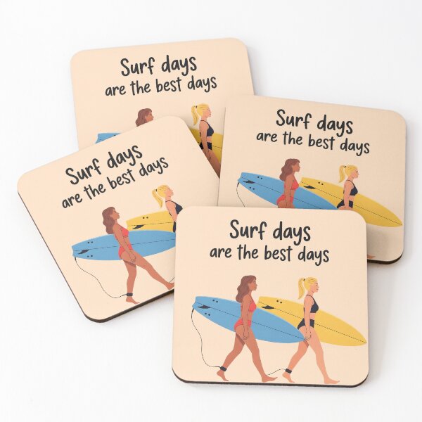 Item preview, Surf Days Are the Best Days – Two Surfer Girls Walking Together designed and sold by Sea Gem.