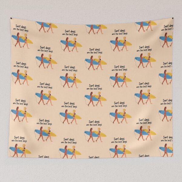 Item preview, Surf Days Are the Best Days – Two Surfer Girls Walking Together designed and sold by Sea Gem.