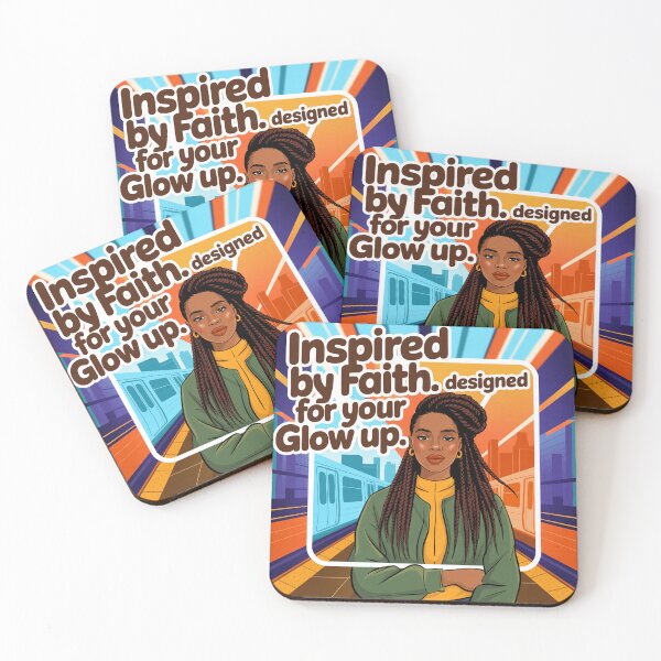 Item preview, Brown  Skin Girl Inspired by Faith | Faith and Flow Apparel | Modern Christian Streetwear | Spiritual Growth Clothing | Youth Empowerment Tee designed and sold by YoungWorldCo.