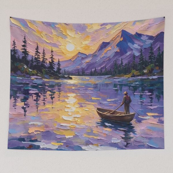 Item preview, Serene Mountain Lake Morning designed and sold by The Design Asset Station.