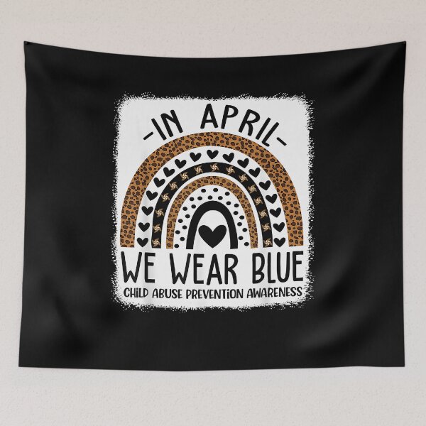 Item preview, In April We Wear Blue Pinwheel Child Abuse Prevention Month designed and sold by Goleon12.